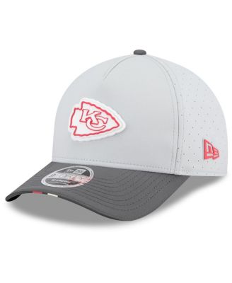 New Era - Men's Gray/Graphite Kansas City Chiefs 2025 NFL Training Camp A-Frame 9FORTY Adjustable Hat