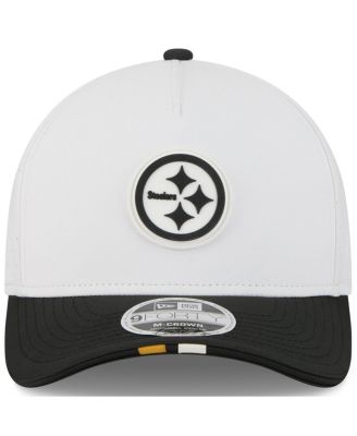 Big Boys and Girls White/Black Pittsburgh Steelers 2025 NFL Training Camp A-Frame 9FORTY Adjustable Hat