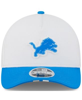 Big Boys and Girls White/Blue Detroit Lions 2025 NFL Training Camp A-Frame 9FORTY Adjustable Hat