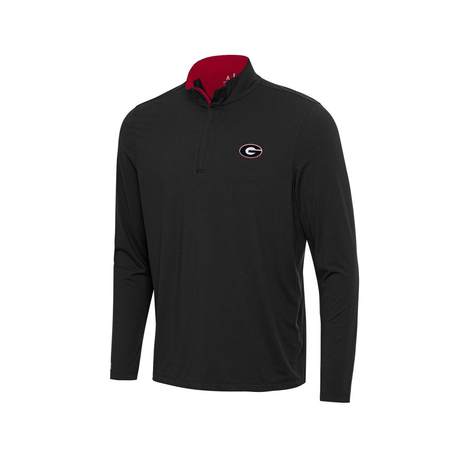 Men's Black Georgia Bulldogs Content Quarter-Zip Pullover Sweatshirt