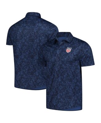 Antigua - Men's Navy USMNT Lush Woven Button-Up Shirt