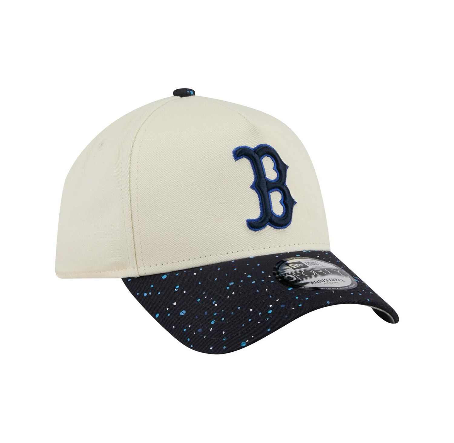 Men's Cream Boston Red Sox Speckle A-Frame 9FORTY Adjustable Hat