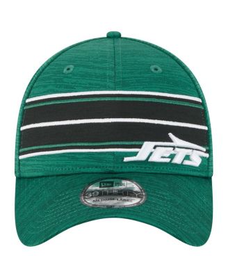 Men's Green New York Jets Stripes 39THIRTY Flex Hat