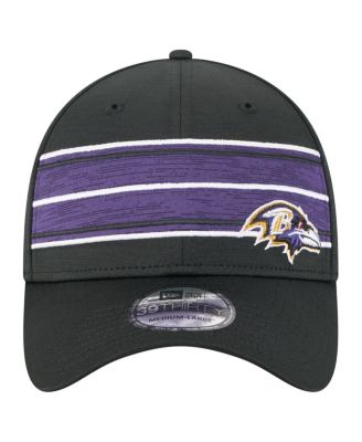 Men's Black Baltimore Ravens Stripes 39THIRTY Flex Hat