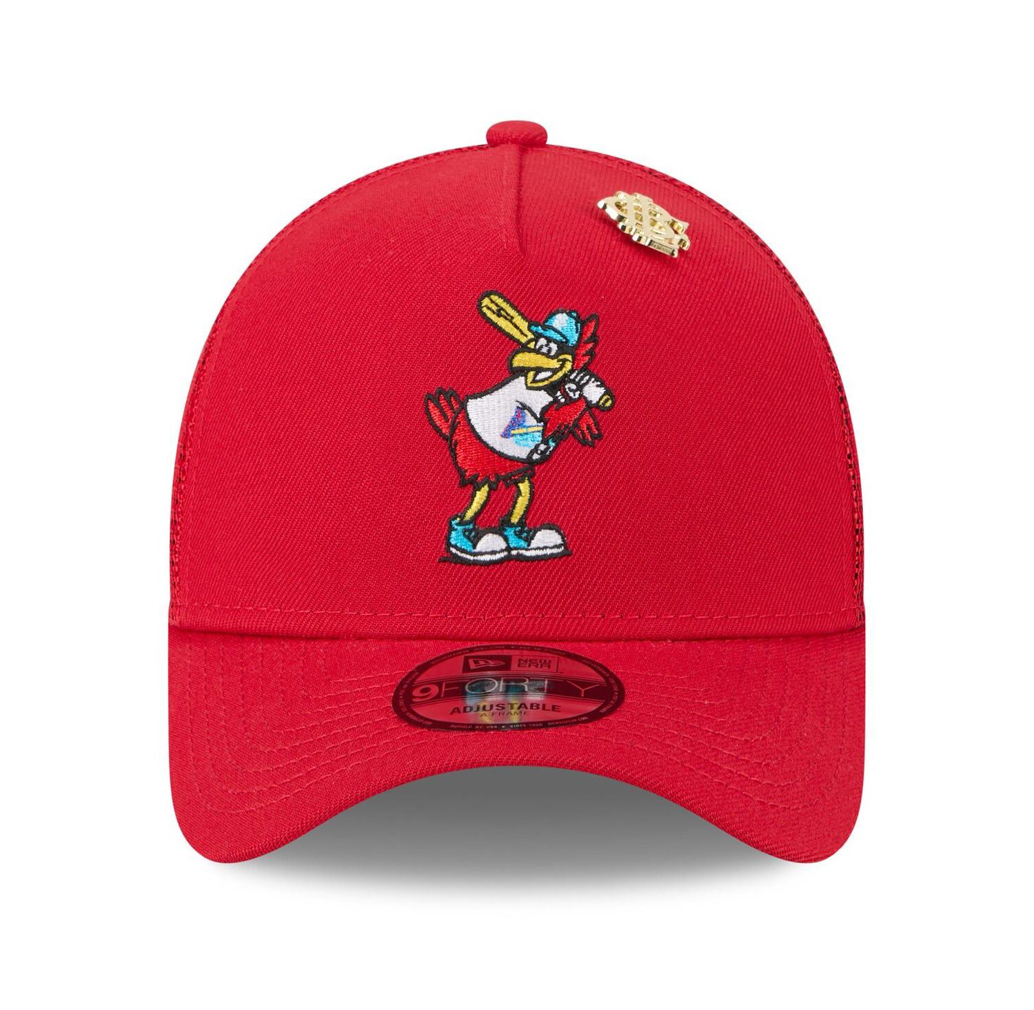 Men's Red St. Louis Cardinals 2025 Big League Chew A-Frame 9FORTY Adjustable Trucker Hat
