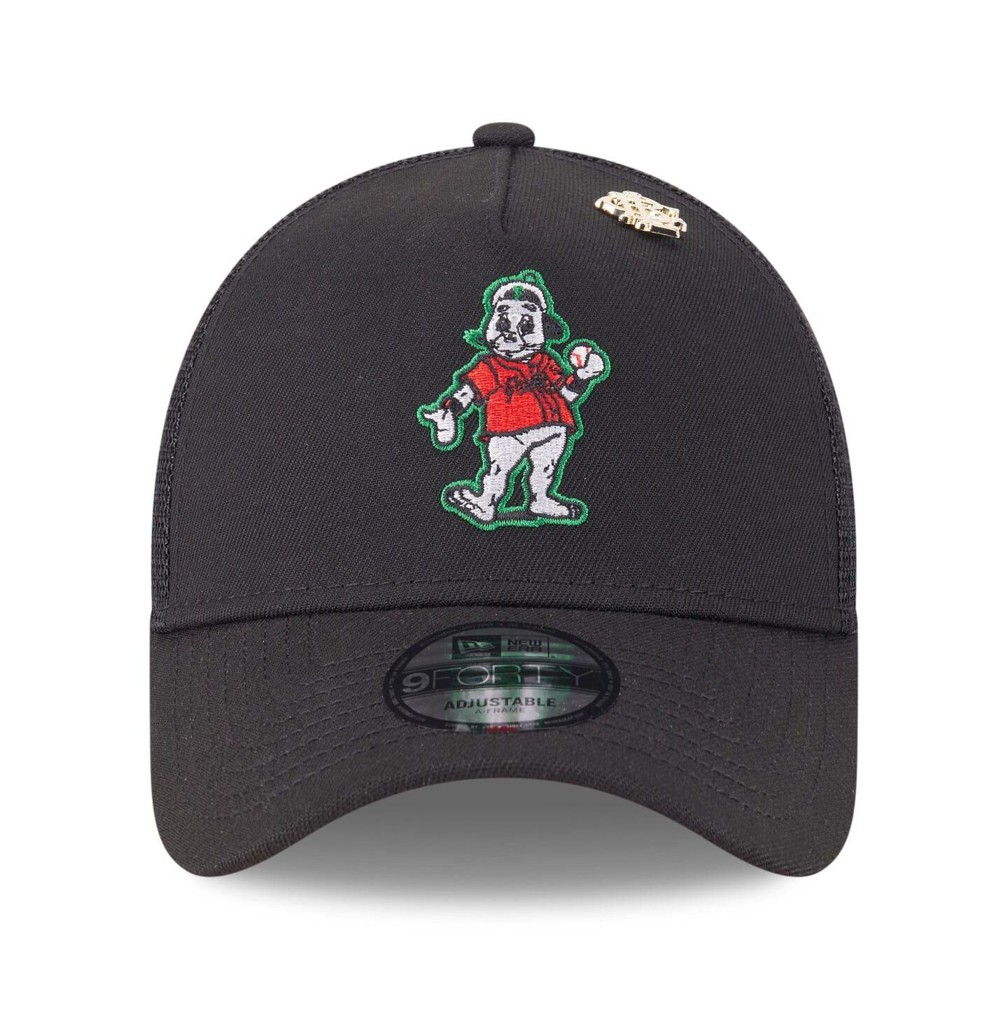 Мужская кепка New Era Black San Francisco Giants 2025 Big League Chew A-Frame 9FORTY Adjustable Trucker Hat — фото 4