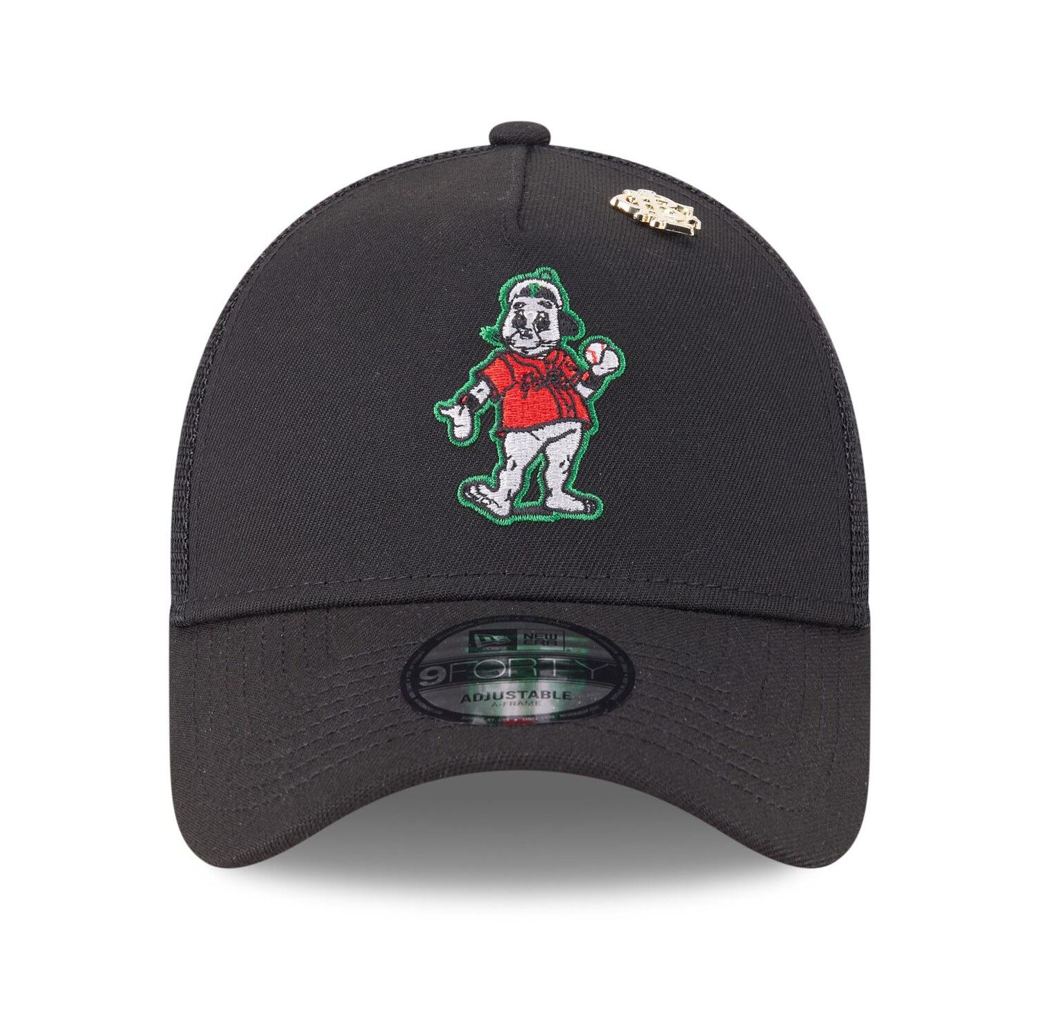 Men's Black San Francisco Giants 2025 Big League Chew A-Frame 9FORTY Adjustable Trucker Hat