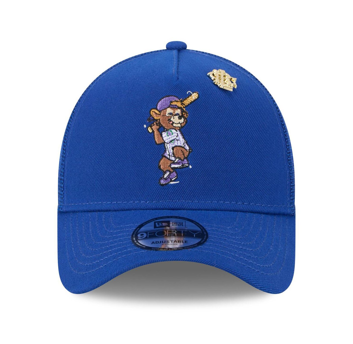 Men's Royal Chicago Cubs 2025 Big League Chew A-Frame 9FORTY Adjustable Trucker Hat