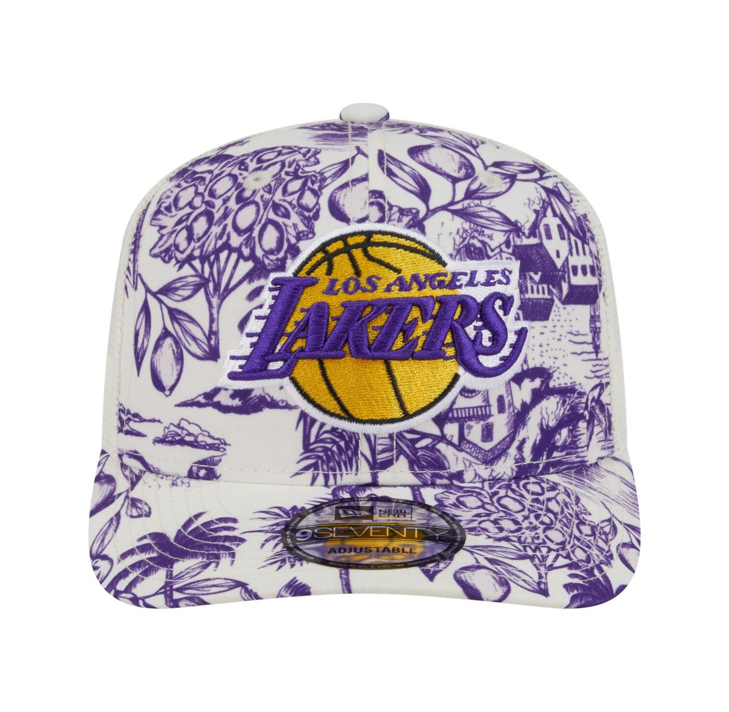 Men's White Los Angeles Lakers Lemon Tree 9SEVENTY Adjustable Hat