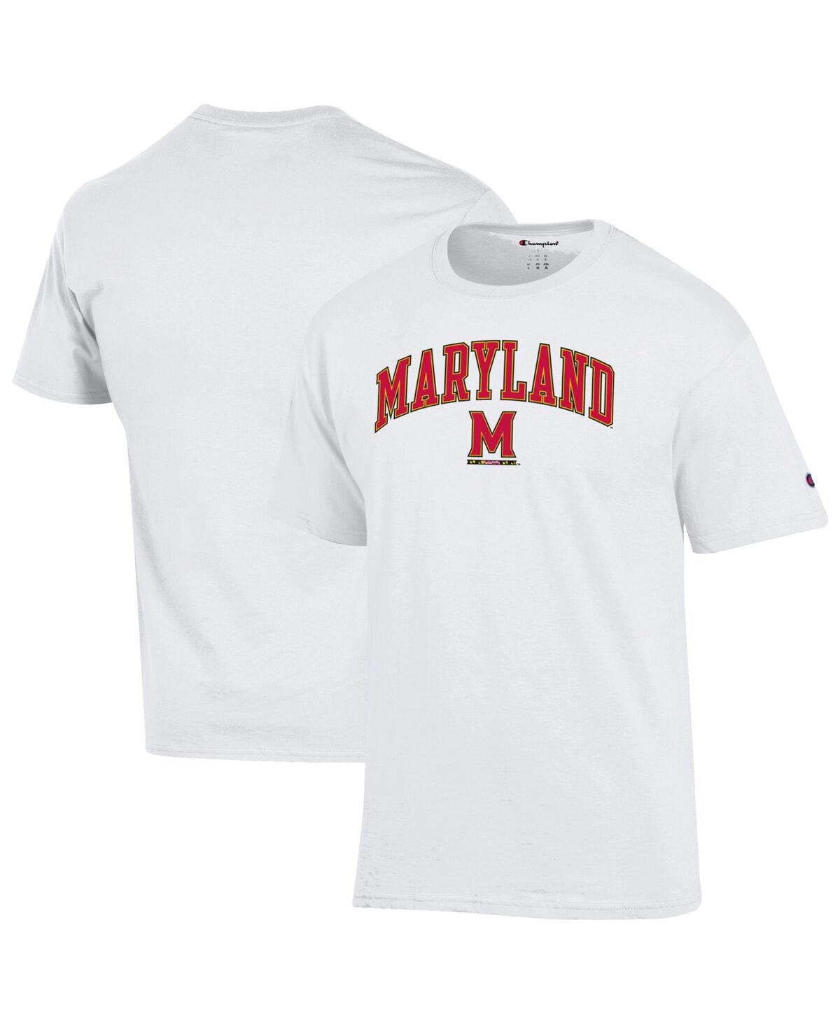 Men'sÂ White Maryland Terrapins Arch Over Logo T-Shirt - White