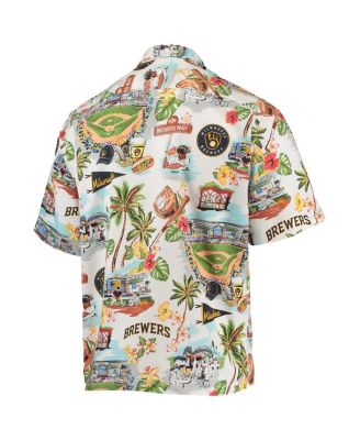 Men's White Milwaukee Brewers Scenic Button-Up Shirt