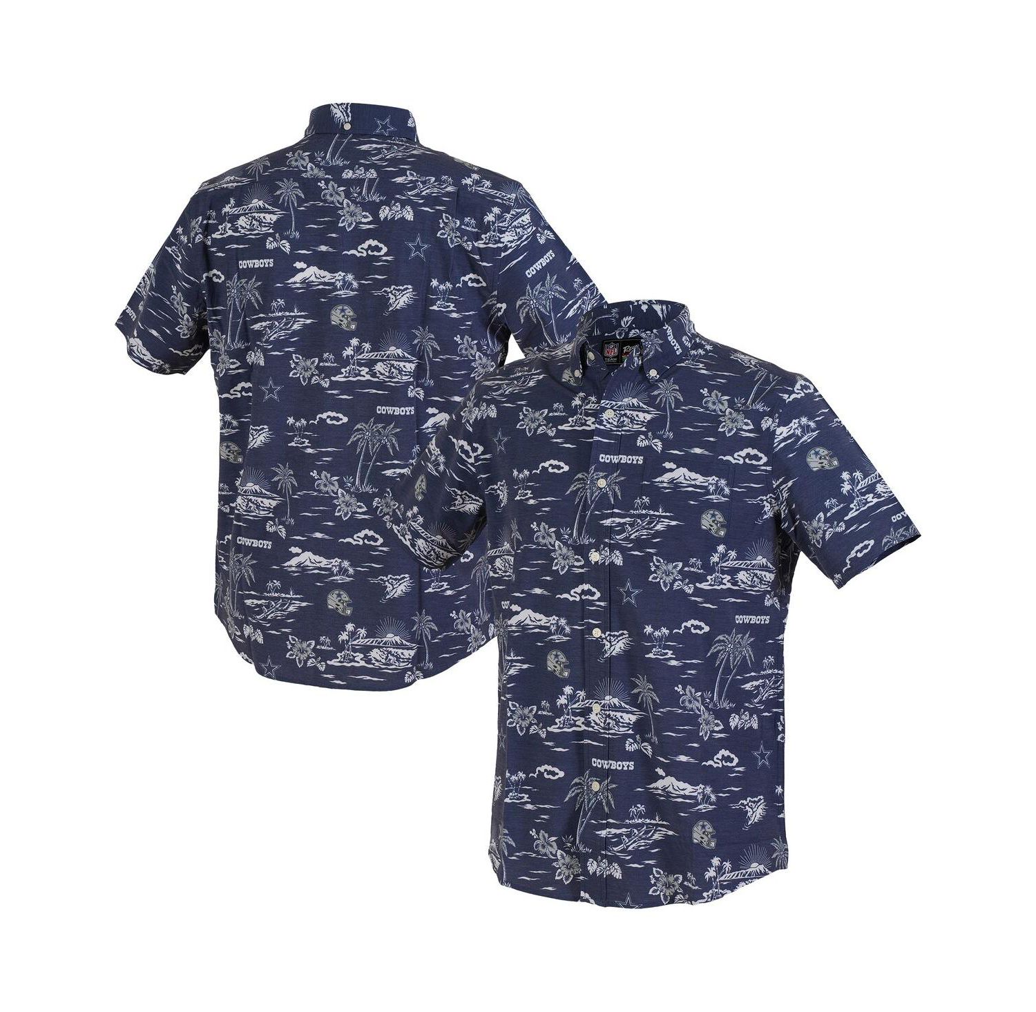 Men's Navy Dallas Cowboys Kekai Performance Button-Down Shirt