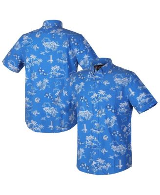 Reyn Spooner - Men's Blue Detroit Lions Throwback Kekai Performance Button-Down Shirt