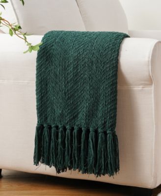 Herringbone Chenille Knit Throw, 60"x 80"