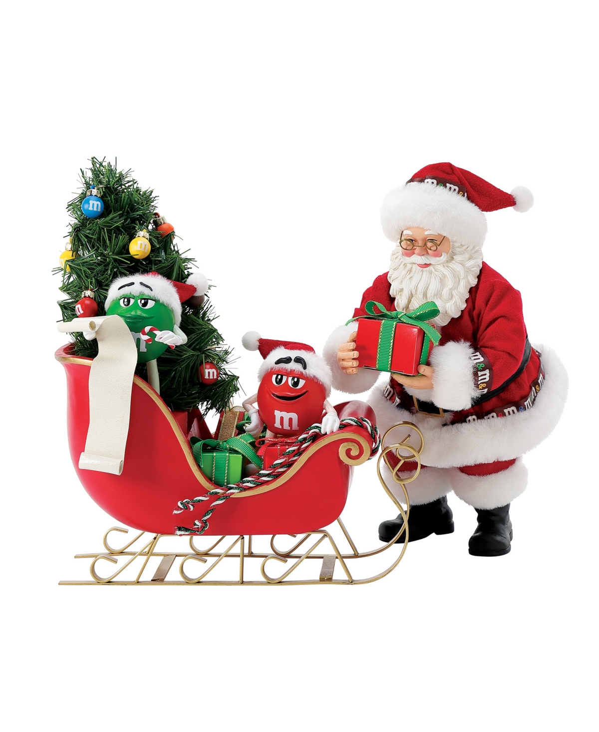 Department Five Possible Dream Santa M&m Sleigh Figurine In Multi
