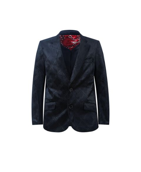 Куртка Elie Balleh 18-20 Velvet Sports Coat Jacket для мальчиков, цвет: Чёрный