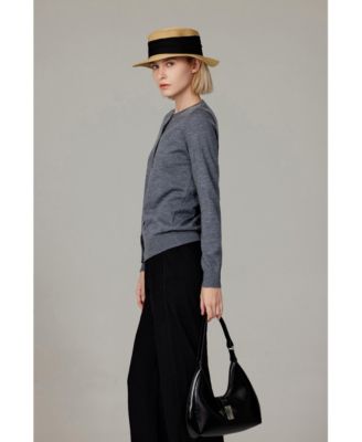 Women's 100% Merino Wool Light Weight Cardigan | Ultra Soft Fine-gauge Sweaters Machine Washable