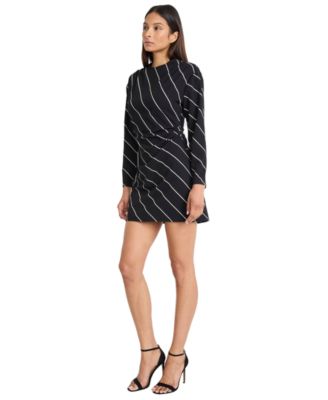 Women's Long-Sleeve Scuba Sheath Dress