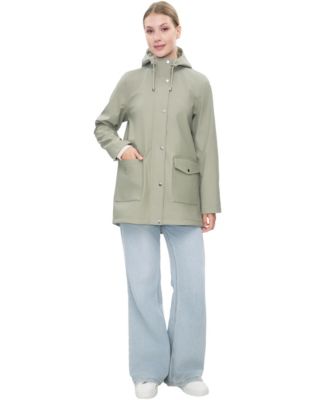 Women's Waterproof Rain Coat Rubberized Jacket