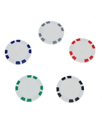 8 Stripe Clay Poker Chips, 11.5 Gram, Set of 25