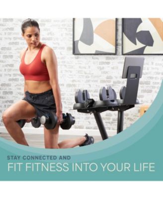 Adjustable Dumbbell Stand Rack – Compatible with PowerFlow Plus, PowerUp Plus & More – Phone Holder & Caster Wheels for Home Gym Storage