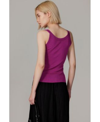 Women's Scoop Neck Tank Top | 75% Merino Wool 25% Silk Ultra-Soft Layering Essential | Natrual Moisture Wicking Sweater