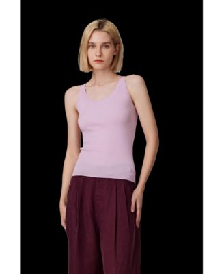 Women's Scoop Neck Tank Top | 75% Merino Wool 25% Silk Ultra-Soft Layering Essential | Natrual Moisture Wicking Sweater