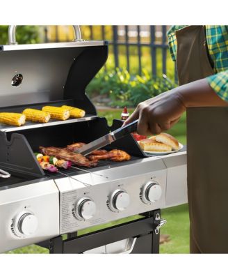 3 Burner 40,500 BTU Stainless Steel Outdoor Barbecue Gas Grillwith Side Burner and Cover