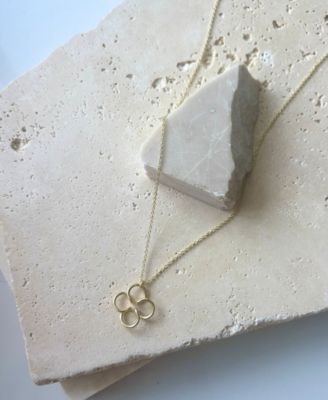 Gold Wire Clover Pendant Necklace