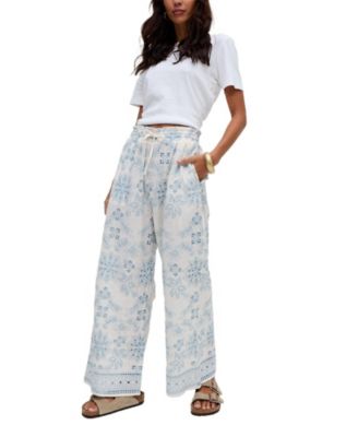 Women's Cherice Wide leg All Over Embroidered Trouser