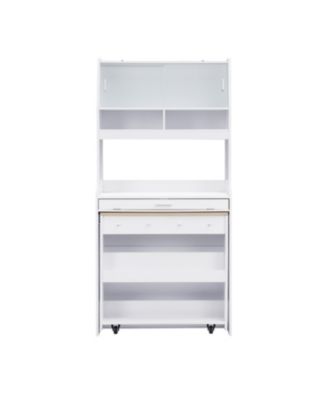 Compact Foldable Table Buffet Hutch Storage Cabinet