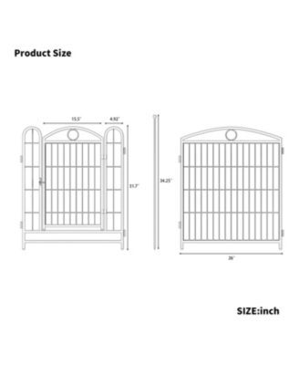 Dog Playpen 32-Inch 8-Panel Metal Pet Fence