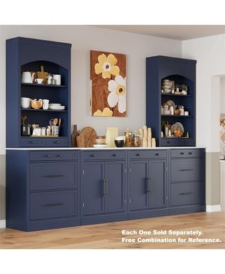 Freestanding Kitchen Pantry with Shelves & Drawer