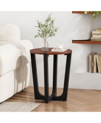 Acacia Wood Side Table - Modern Design & Easy Assembly