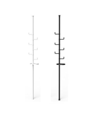 Adjustable Laundry Drying Rack - Tension Rod Black