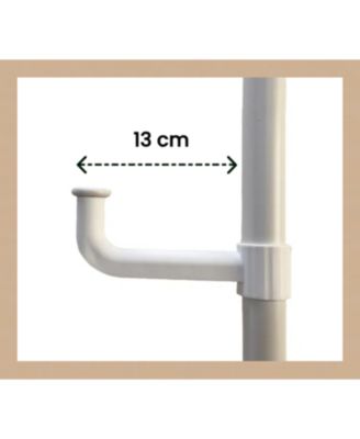 Adjustable Laundry Drying Rack - Tension Rod White