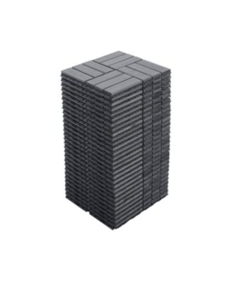 Interlocking Deck Tiles Light Gray Acacia 12"x12" (30 PCS)