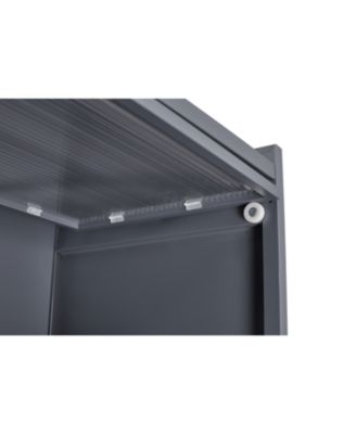 73" Kitchen Pantry Cabinet Flip Door Adjustable Shelves (Grey)