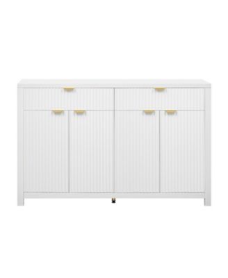Wave-Pattern Sideboard Cabinet