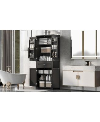 Bathroom Storage Cabinet with Doors & Drawer