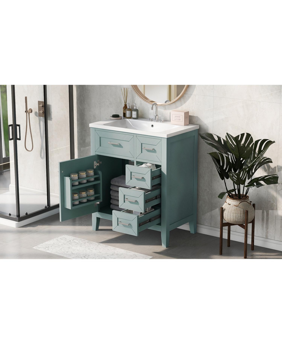Streamdale Furniture 30" Bathroom Vanity with Sink & Drawers