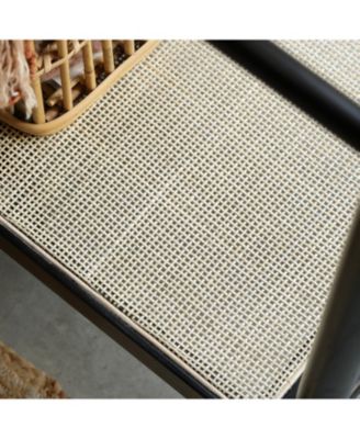 Oak & Rattan Clothes Rack