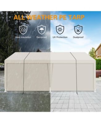 12x20 Heavy Duty Portable Carport - White