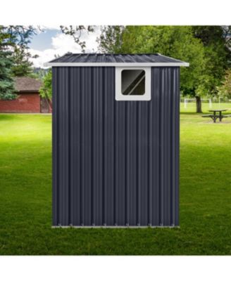 Metal garden sheds 7ftx4.3ft outdoor storage sheds Coal Grey with window