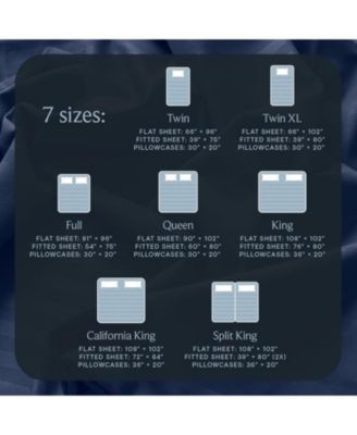 4-PC Striped Silky Soft Cooling Deep Pocket Sheet Set, King