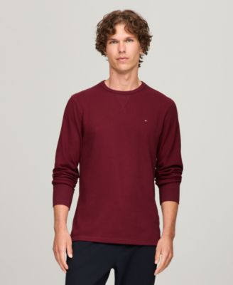 Men's Waffle-Knit Long-Sleeve Crewneck Thermal Top