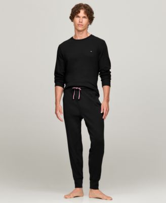 Men's Ribbed Long-Sleeve Pajama Shirt