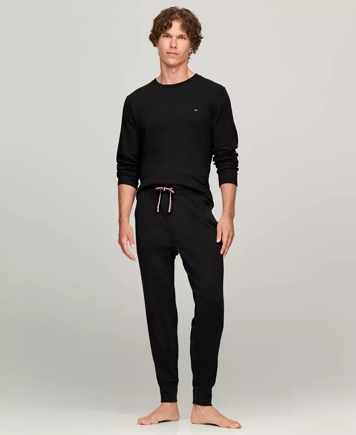 Men's Ribbed Long-Sleeve Pajama Shirt - thumbnail 2