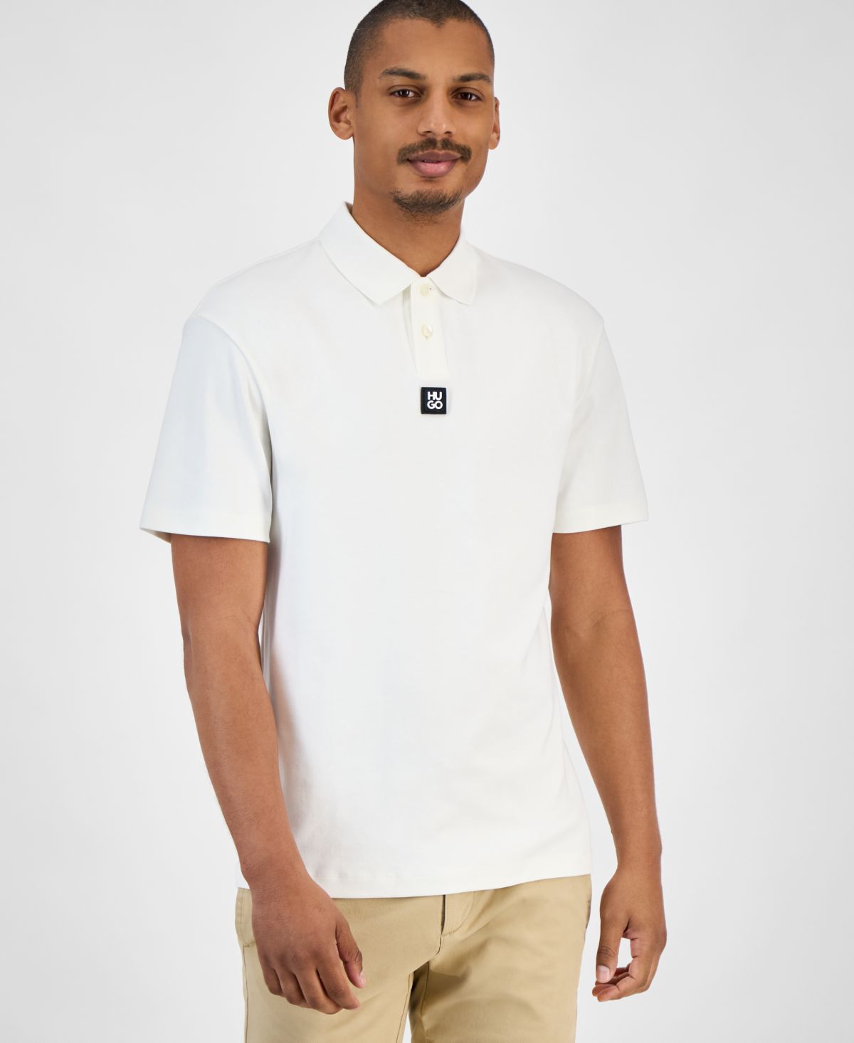 Мужская рубашка поло с логотипом HUGO от Hugo Boss