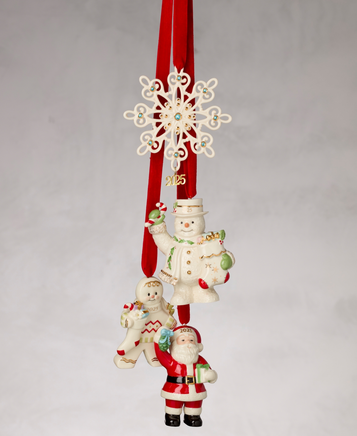 Lenox 2025 Gemstone Snowflake Ornament In Gold